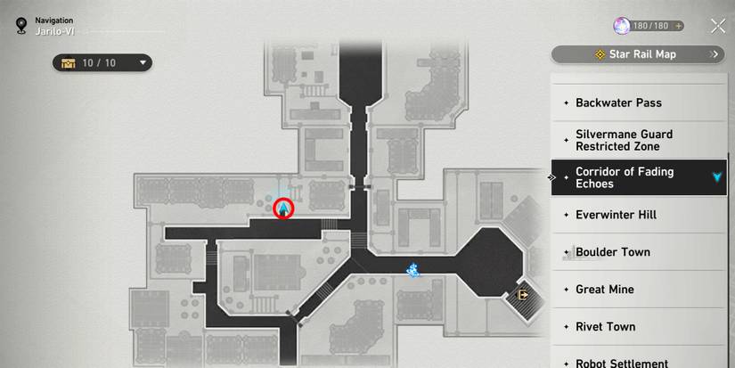 corridor of fading echoes chest 1 location in honkai star rail