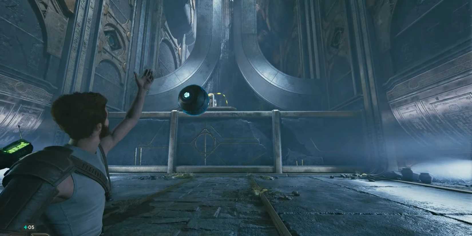 image showing the fifth step of solving the first puzzle at the devastated settlement in star wars jedi survivor.