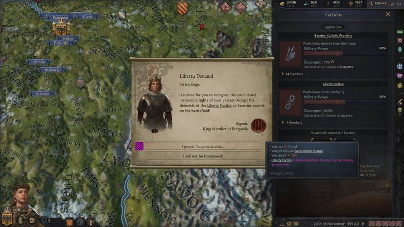 Crusader Kings 3 Faction Demand
