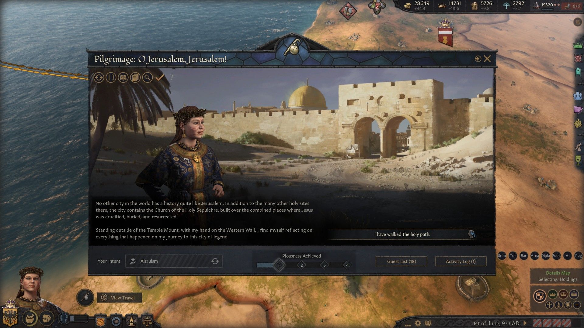 Crusader Kings 3 Pilgrimage Jerusalem