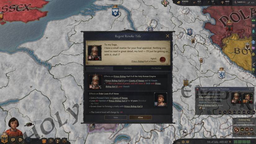 Crusader Kings 3 Regency Veto