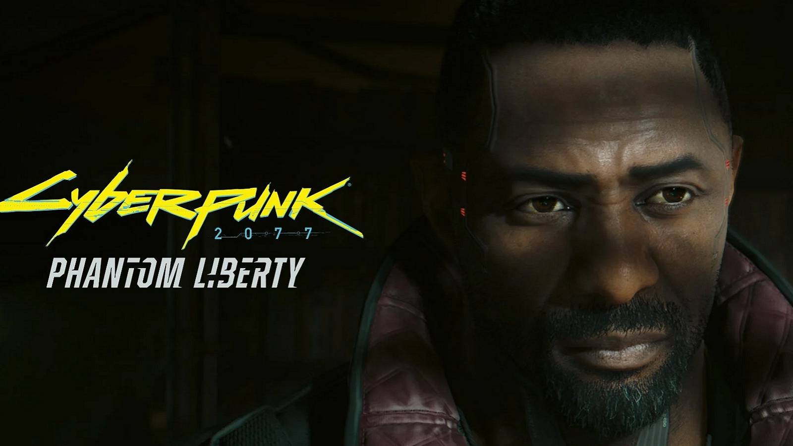 Cyberpunk 2077 Phantom Liberty DLC showing Idris Elba's character.
