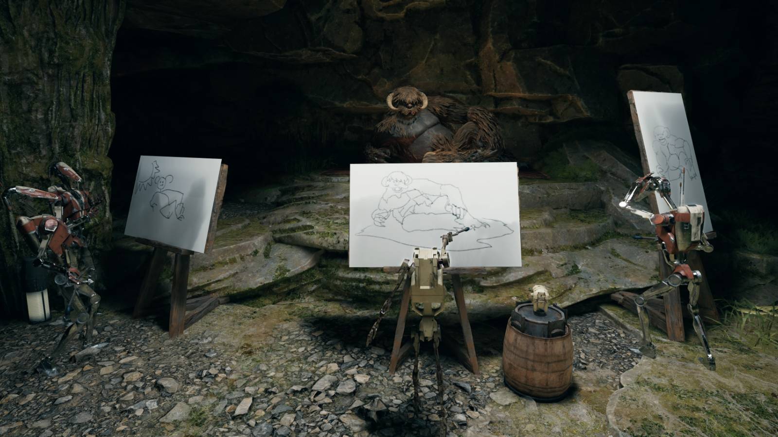 The Painting Droid Room Easter egg in Star Wars Jedi: Survivor