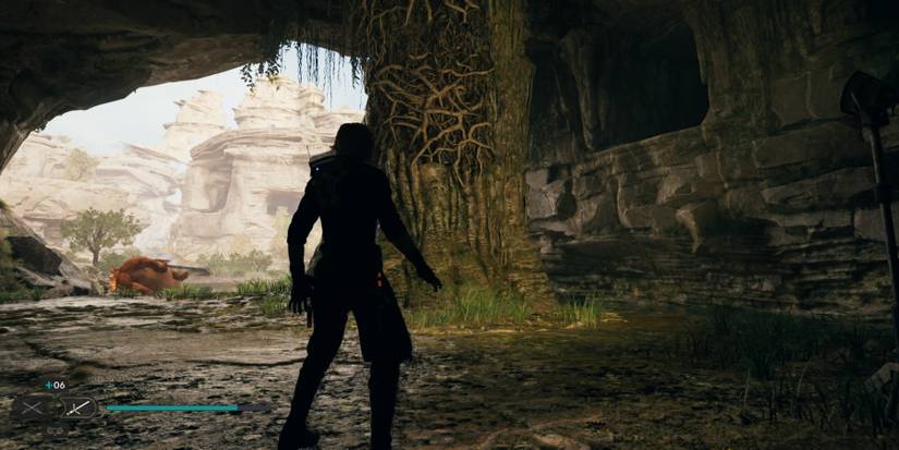 Cal finds a pillar covered in vines in Star Wars Jedi: Survivor