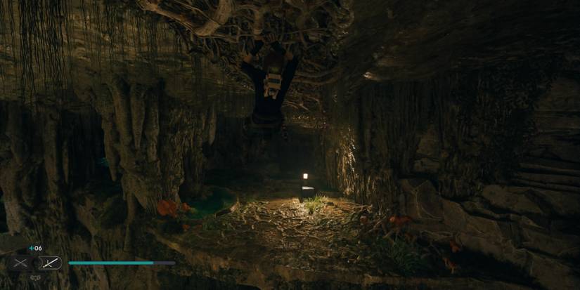 Cal hangs from vines in Star Wars Jedi: Survivor