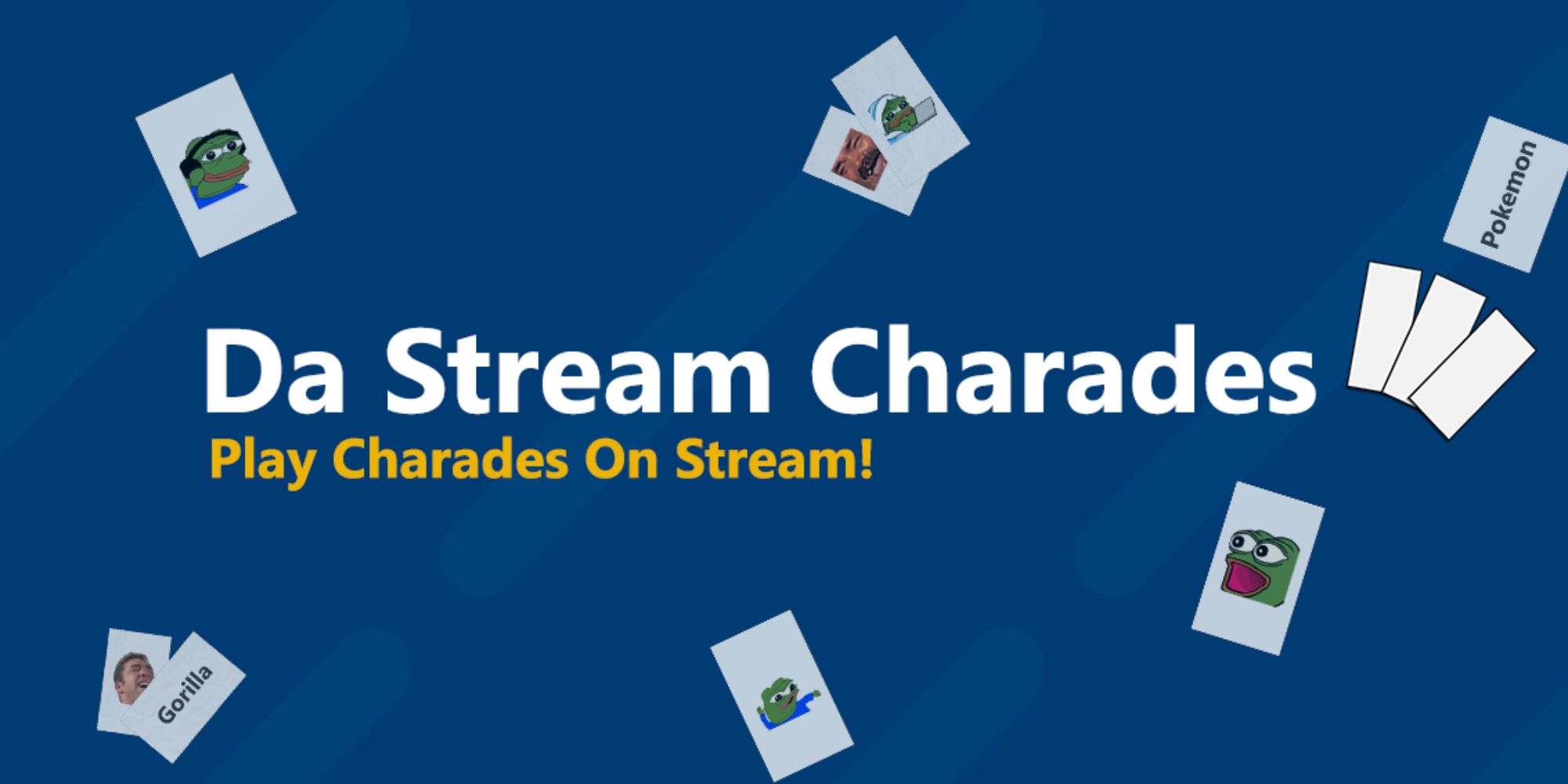 Promotional splash screen for Da Stream Charades