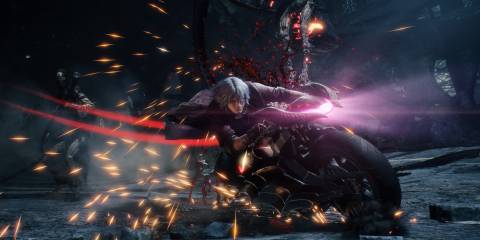 Dante and Cavalier Angelo in Devil May Cry 5