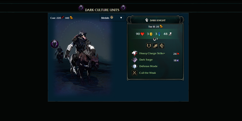 Age of Wonders 4 Dark Knight Unit