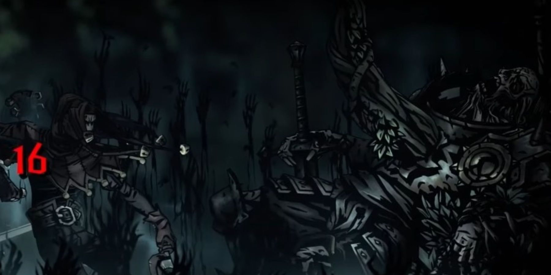 Darkest Dungeon 2 The Dreaming General Attacking The Jester