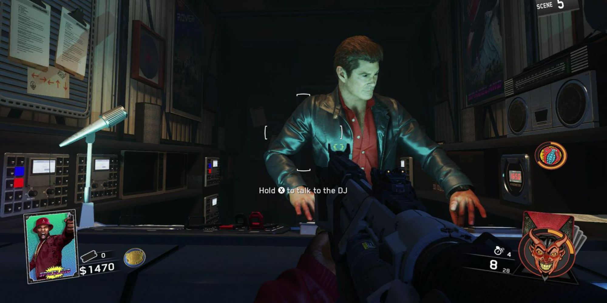 David Hasselhof as the DJ in Call of Duty: Infinite Warfare Zombies