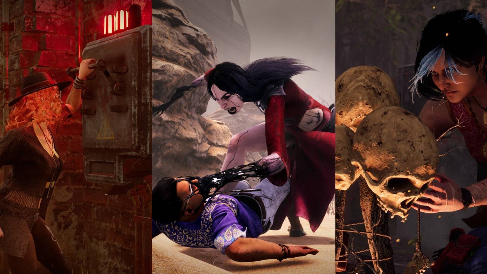 A Killer and Three Survivors from Dead by Daylight