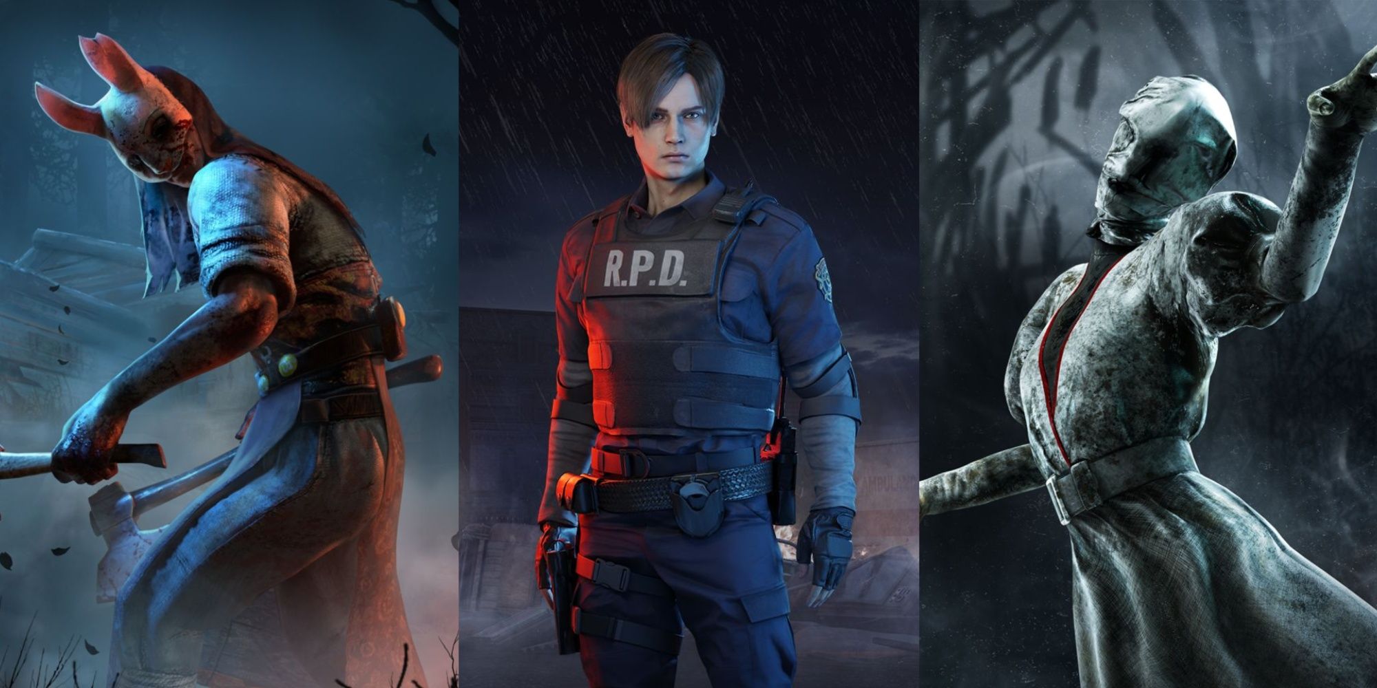 The Huntress, Leon Kennedy and The Nurse from Dead by Daylight