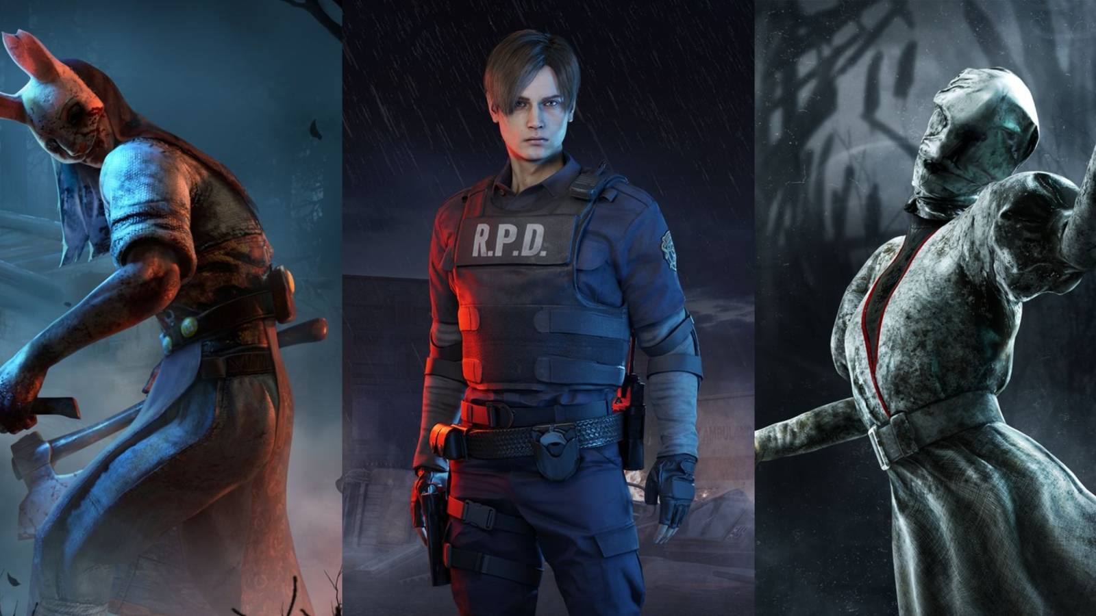 The Huntress, Leon Kennedy and The Nurse from Dead by Daylight