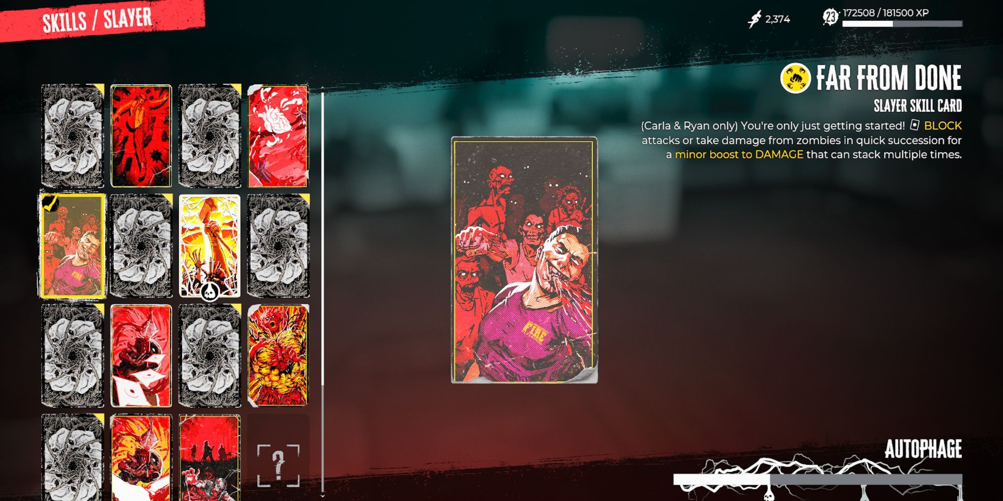 dead island 2 carla far from done slayer card