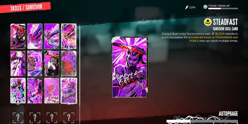 dead island 2 carla steadfast skills card