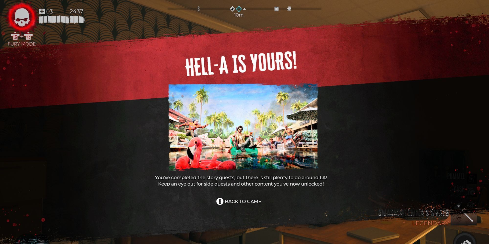 dead island 2 ending screen UI