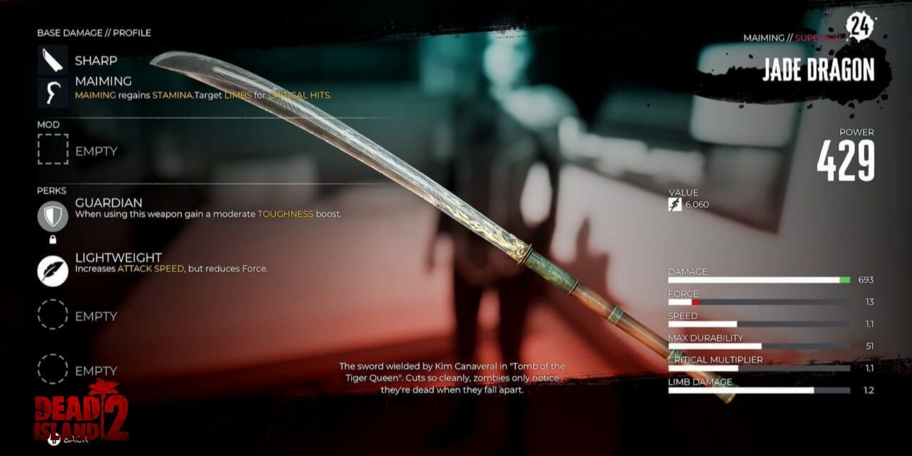 Dead Island 2 weapons, legendary & unique variants explained