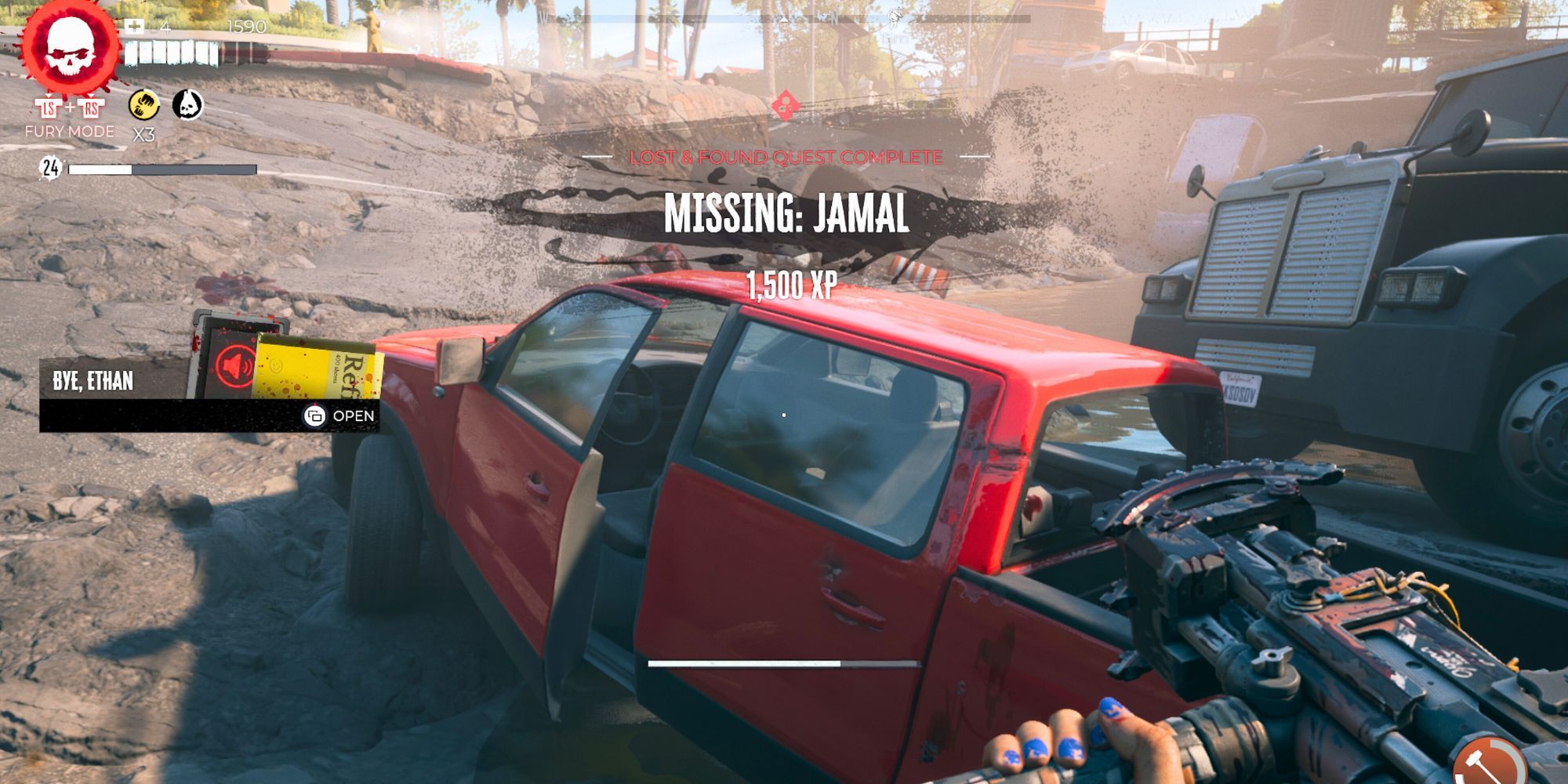 dead island 2 missing jamal red truck quest complete