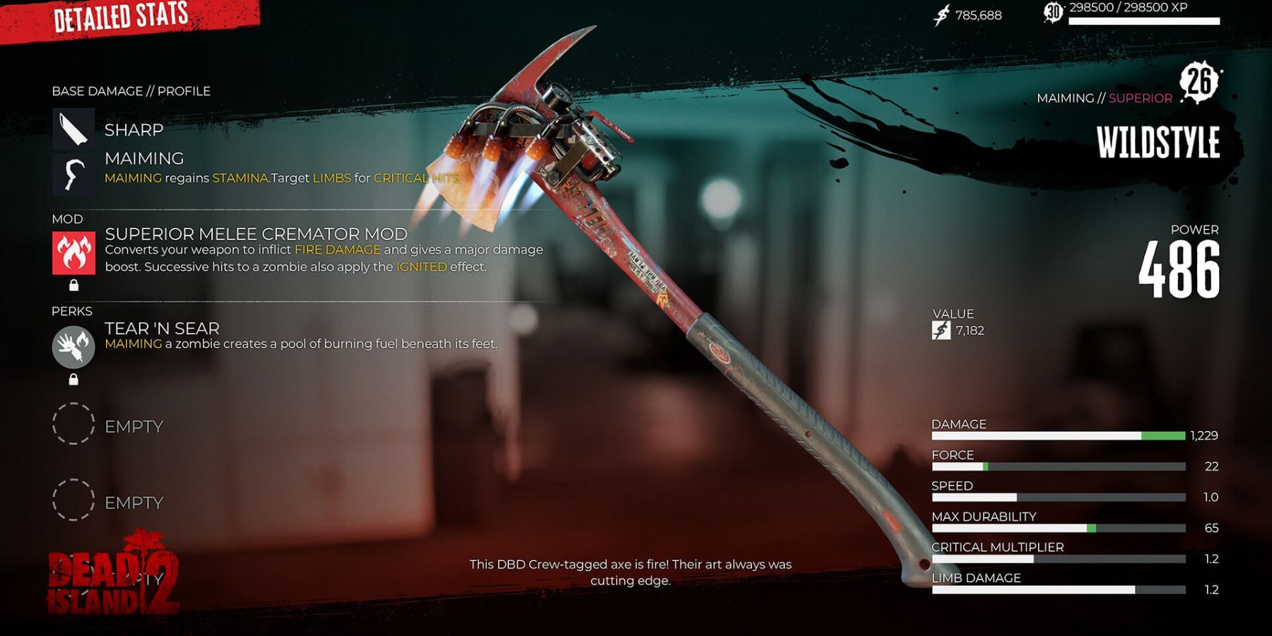 Dead Island 2 Haus DLC - DEAD ISLANDS HAUS SUPERIOR MELEE WEAPON