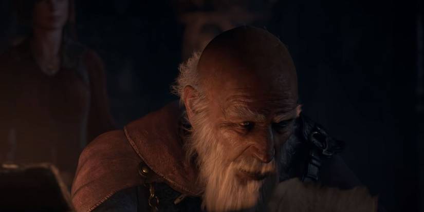Diablo Deckard Cain near a candle