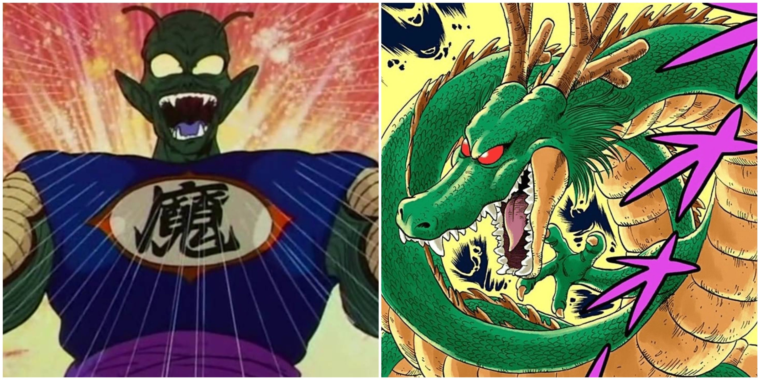 Demon King Piccolo and Shenron in Dragon Ball