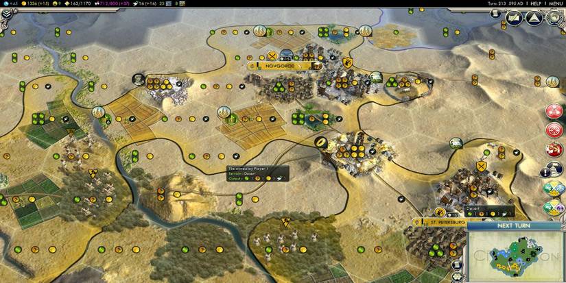 large desert terrain in civ 5.