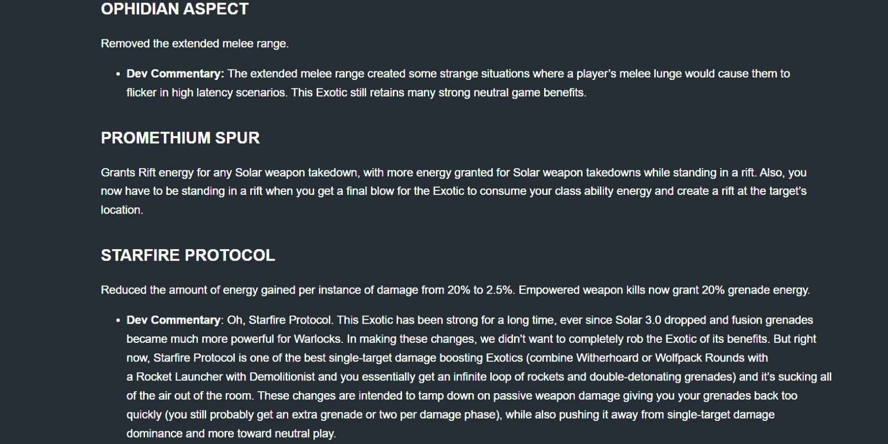 Destiny 2 Exotic Armor Changes in Season 21