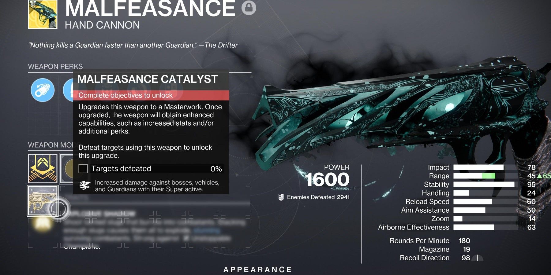 Destiny 2: What the Malfeasance Catalyst Does (& How To Get It)