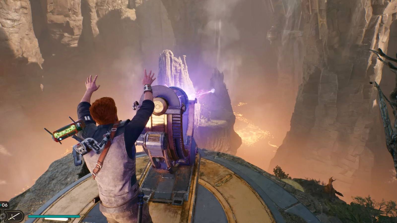 image showing the puzzle in the devastated settlement of star wars jedi survivor.