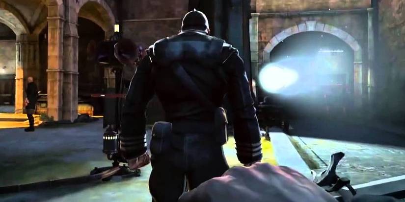 Getting ready to take down a guard