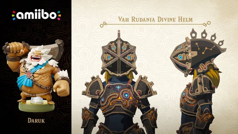 zelda tears of the kingdom vah rudania divine helm daruk amiibo