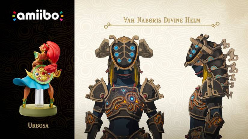 zelda tears of the kingdom vah naboris divine helm amiibo promo urbosa