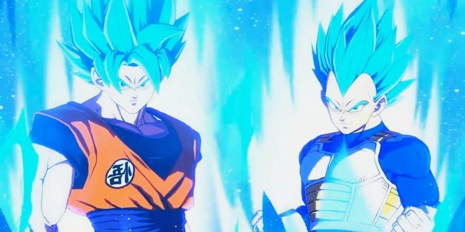 Vegeta e Goku Super Saiyajin Azul