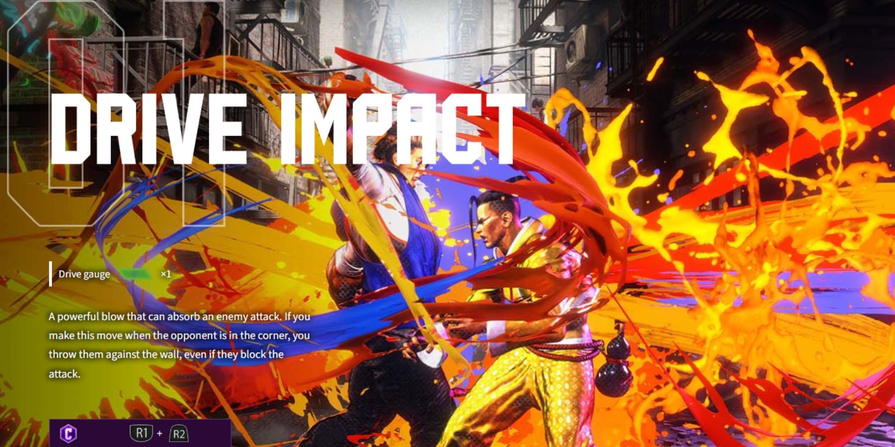 image showing the drive impact in street fighter 6.
