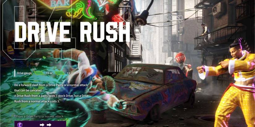 image showing the drive rush in street fighter 6.