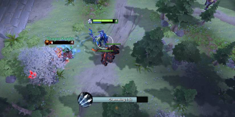 Drow Ranger gets a kill in the off lane early in a match