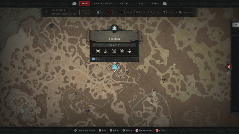 Dry Steppes Waypoints in Diablo 4 Farobru