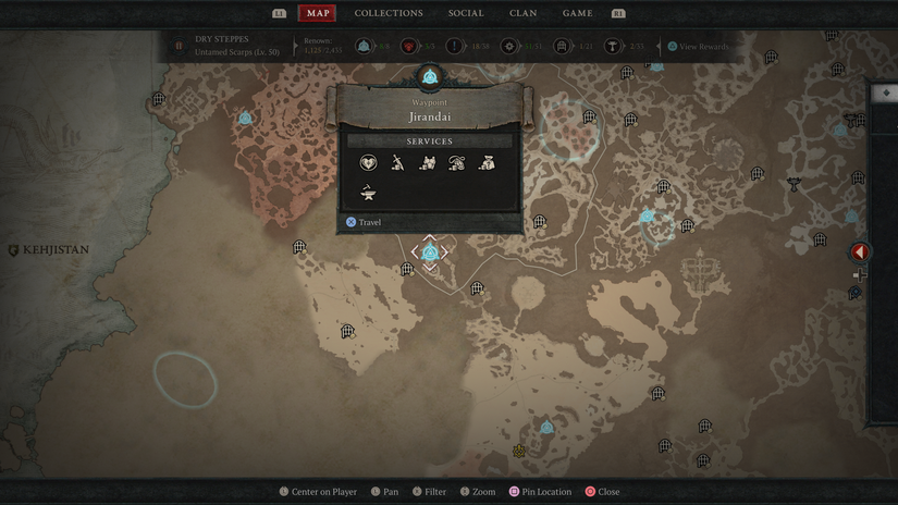 Dry Steppes Waypoints in Diablo 4 Jirandai