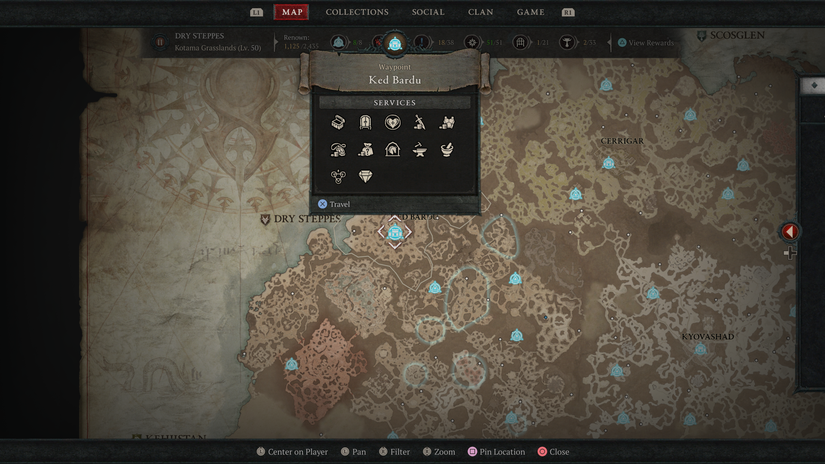 Dry Steppes Waypoints in Diablo 4 Ked Bardu