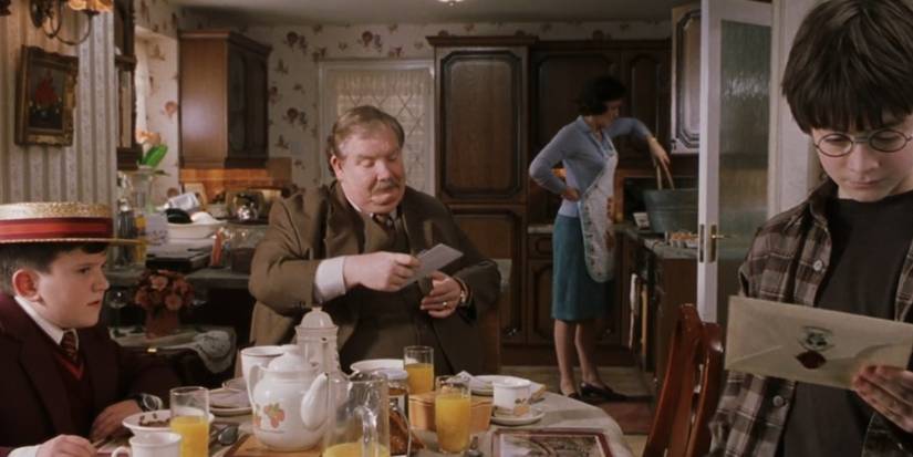 Dudley Vernon Petunia and Harry in Harry Potter and the Sorcerer's Stone.