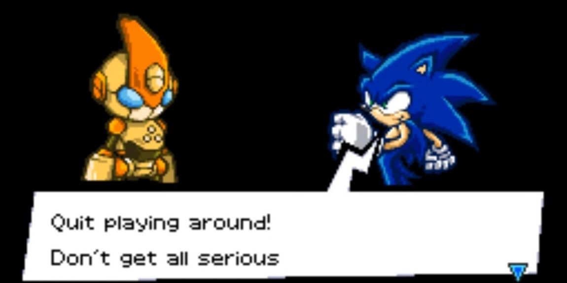 Emerl and Sonic in Sonic Battle