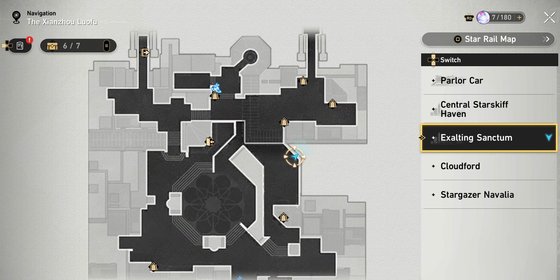 Exalting Sanctum Treasures Locations In Honkai Star Rail.