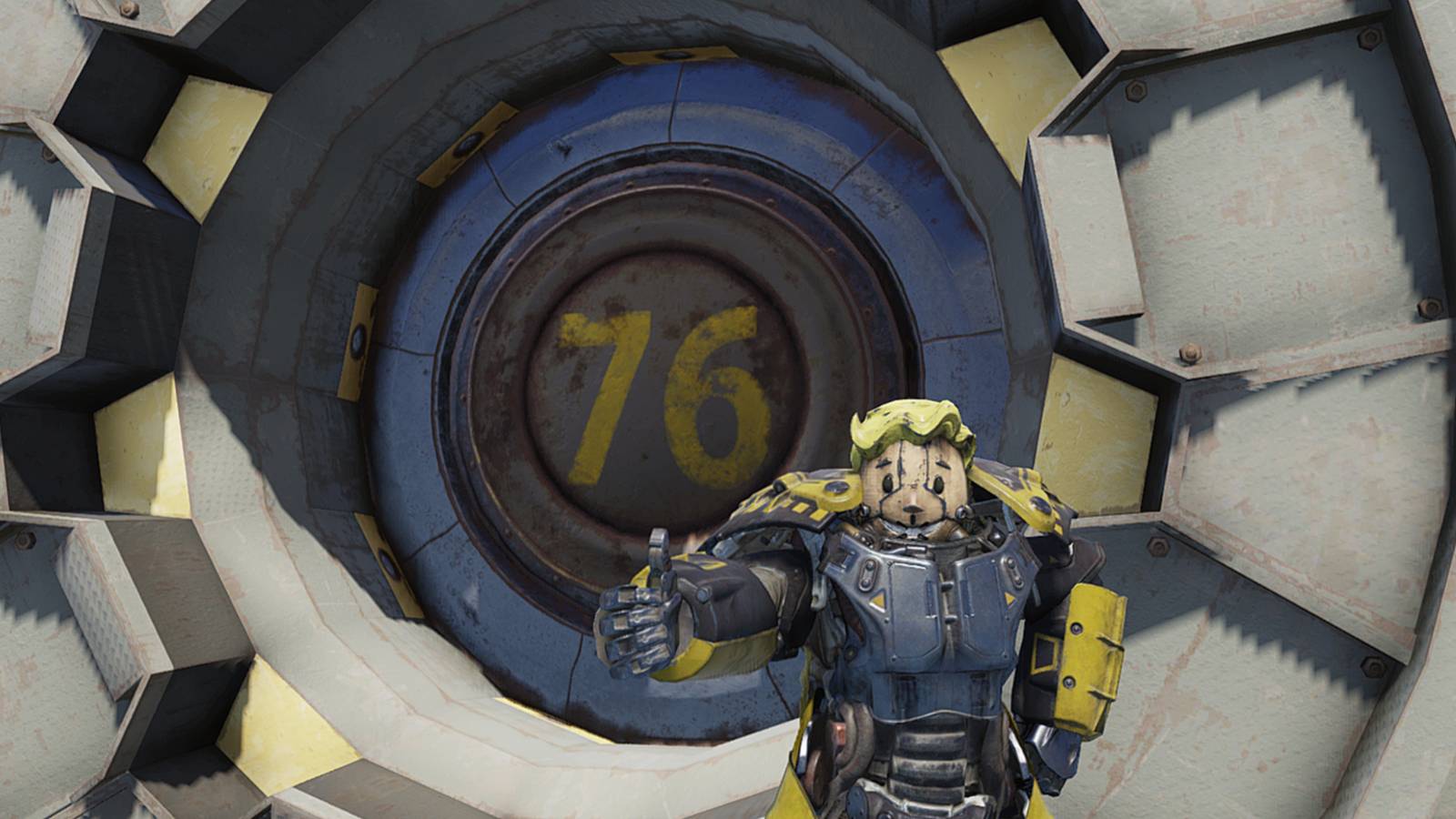 Fallout 76 Vault 76 Vault Boy Pose Power Armor Paint