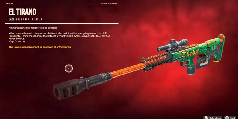 Far Cry 6 El Tirano stats