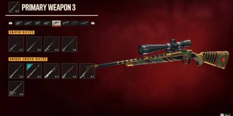 Primary weapons menu in Far Cry 6