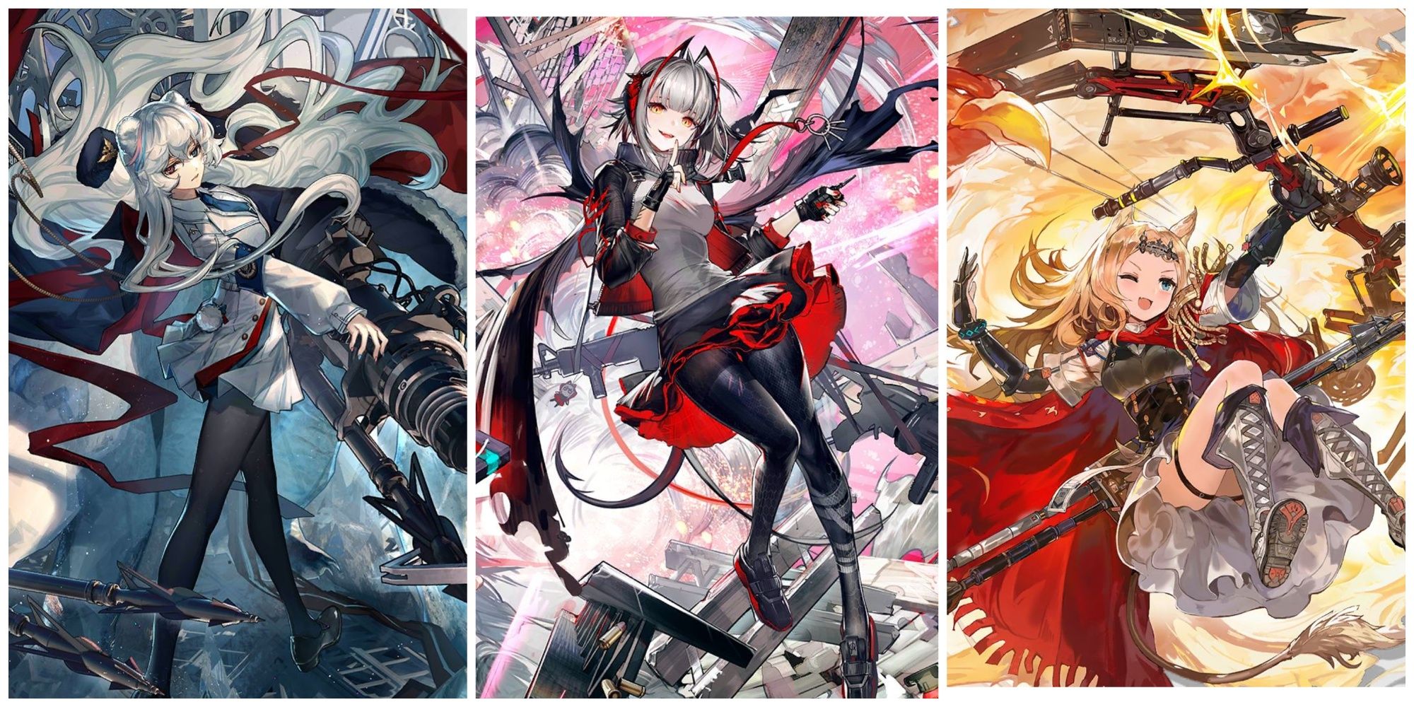 Arknights snipers in a collage
