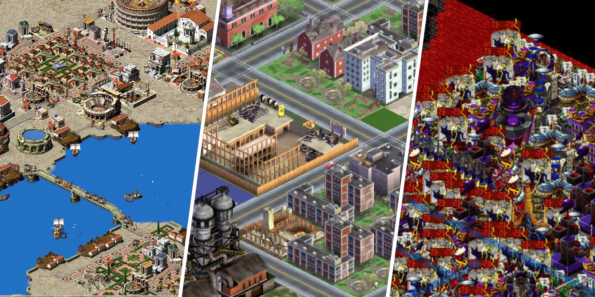 Caesar 3, SimCity3000, and Afterlife