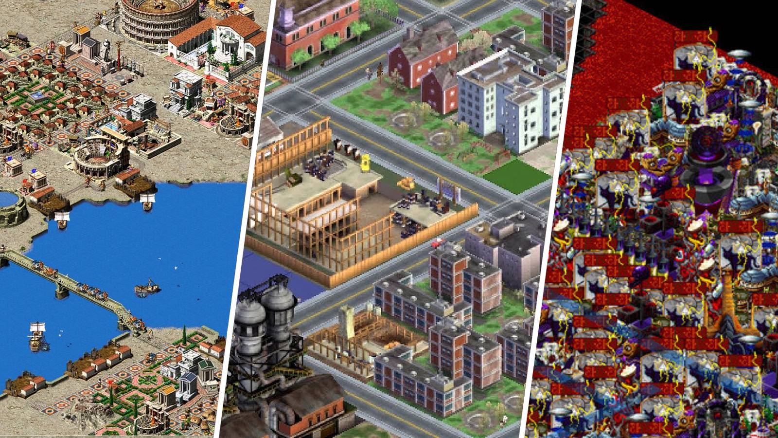 Caesar 3, SimCity3000, and Afterlife
