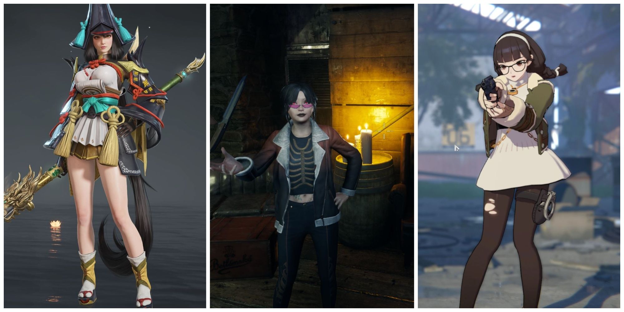 Unique Battle Royale Games 3 players character in a collage