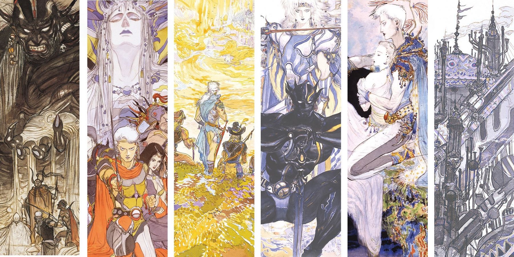 Final Fantasy Pixel Remaster Yoshitaka Amano art